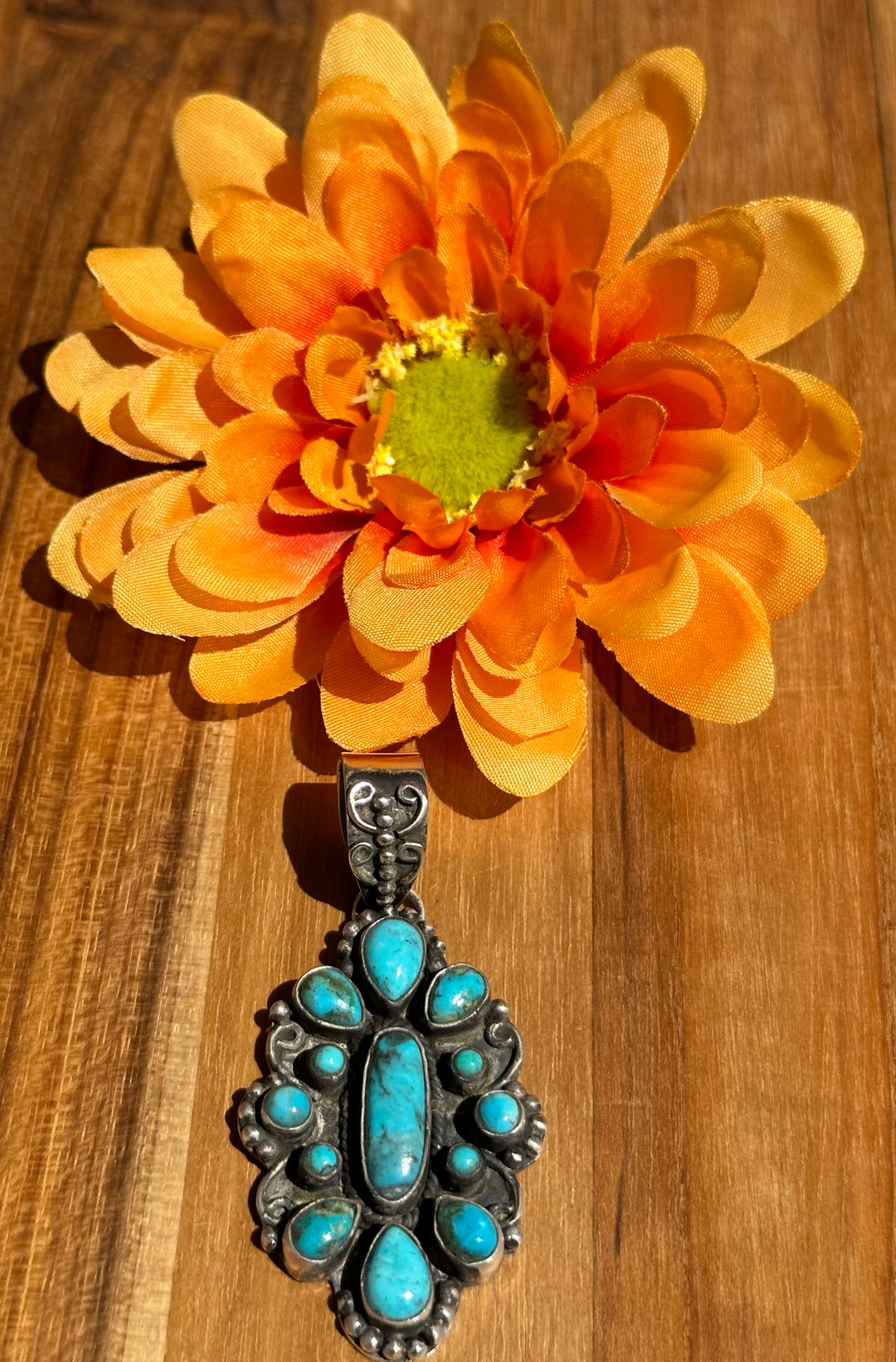 Sterling offers turquoise pendant