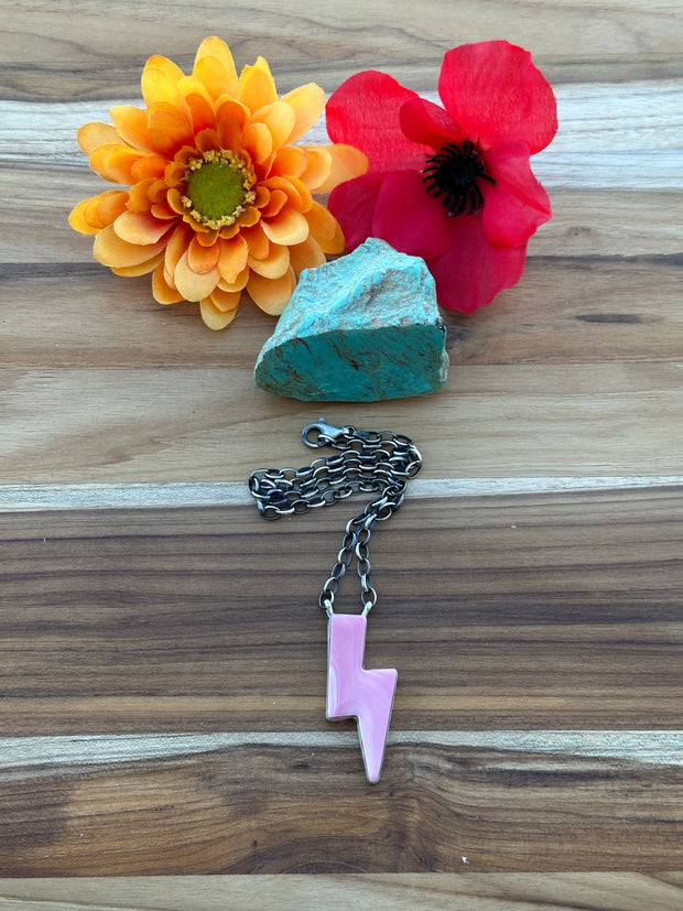 Pink Lightning Necklace