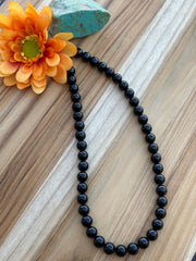 20" Black Onyx Pearl Necklace