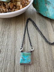 Square Turquoise Necklace
