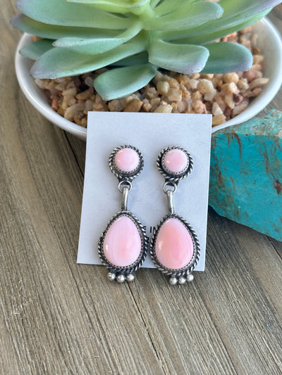 Pink Conch Earrings