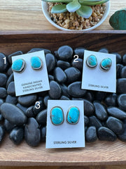 Kingman Turquoise Square Earrings