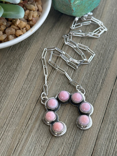 Pink Conch Naja Necklace