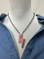 Pink Lightning Necklace
