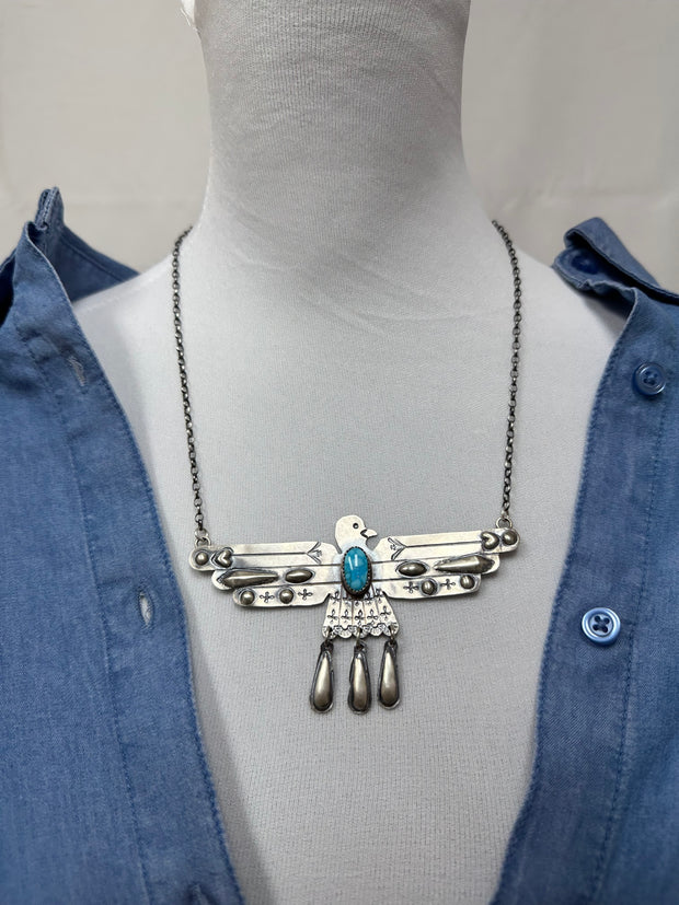 Turquoise Bird Necklace