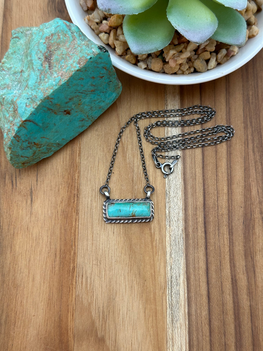 Kingman high quality Turquoise Bar Necklaces/CJP12