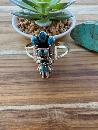 Kingman Turquoise Kachina Cuff