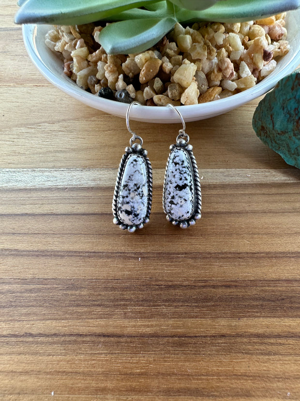 White Buffalo Dangle Earrings