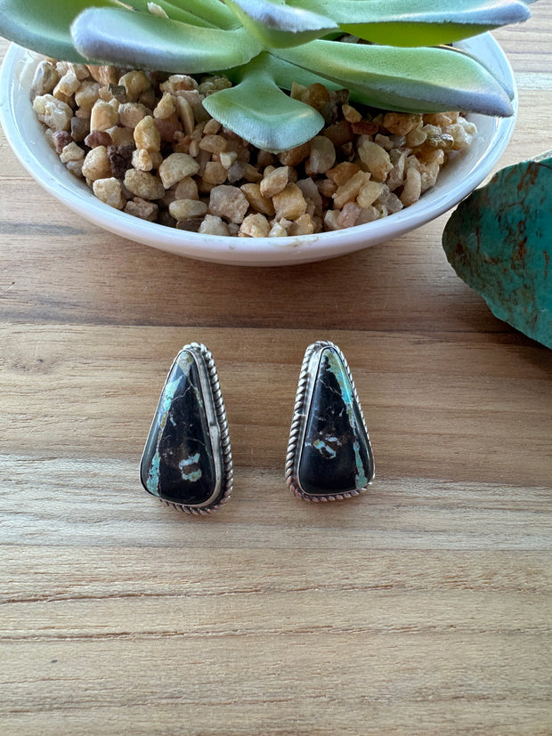 Black Jack Stud Earrings