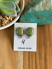 Green Kingman Stone Earrings