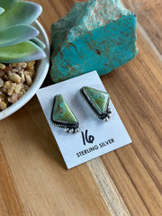 Green Kingman Stone Earrings